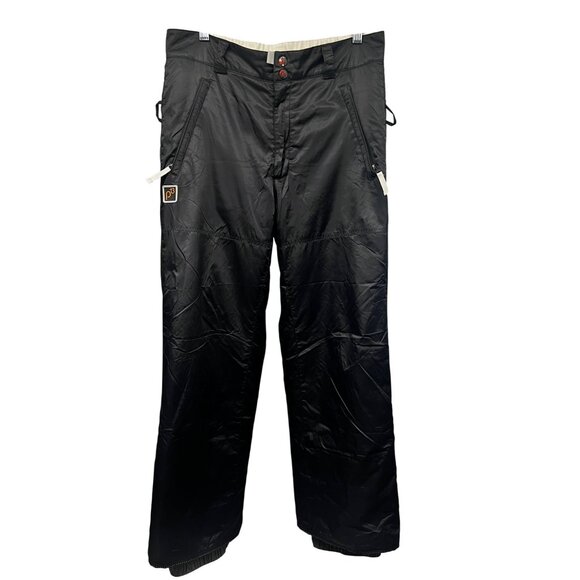 Burton Snowboards Pants - Burton Vintage Black Lined Ski Snowboard Pants 32x29 Pockets Stretch Softshell